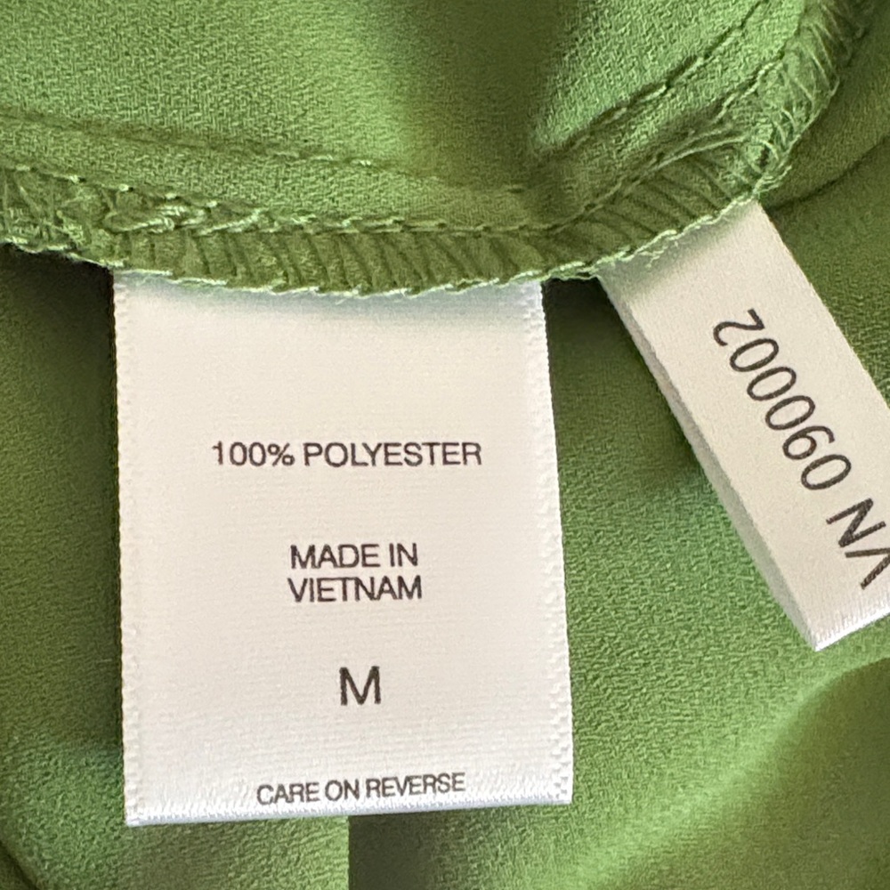 Soho Vibrant Green Blouse with V-Neck - Picture 8 of 9
